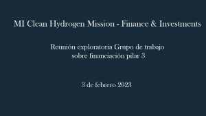 Reunión exploratoria Grupo de trabajo sobre financiación pilar 3